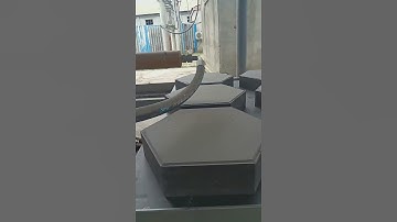 hexagonal concrete blocks by HGMA concrete block making machine #blockmachine #blockmakingmachine