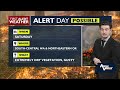 Dangerous fire weather Tuesday, very warm & hazy