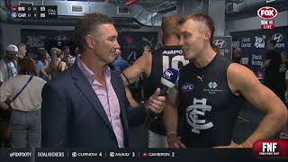 Patrick Cripps - Interview after Carlton beat Brisbane - AFL 2024 Opening Round