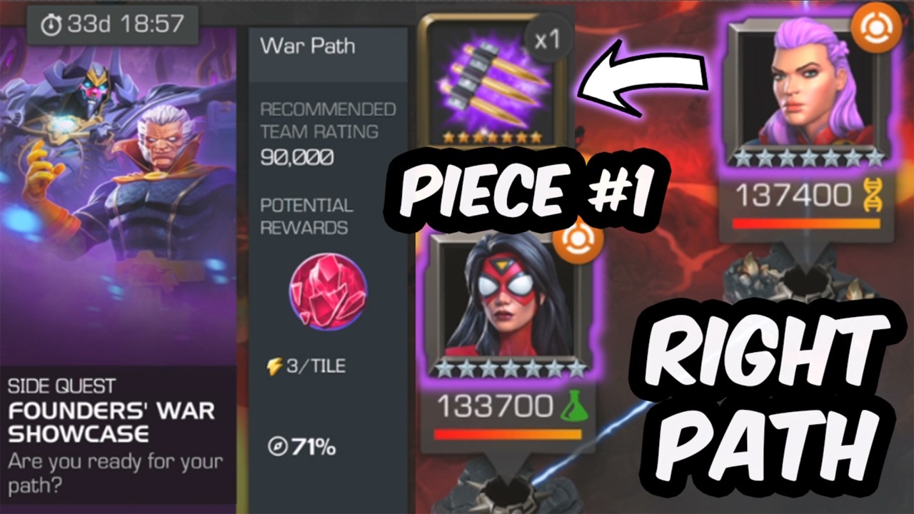 HARDEST STELLAR FORGED CHALLENGE?! Founders War Showcase - War Path - Marvel Contest of Champions