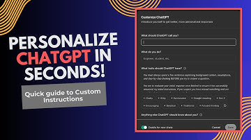 How to Personalize ChatGPT: Step-by-Step Guide to Custom Instructions