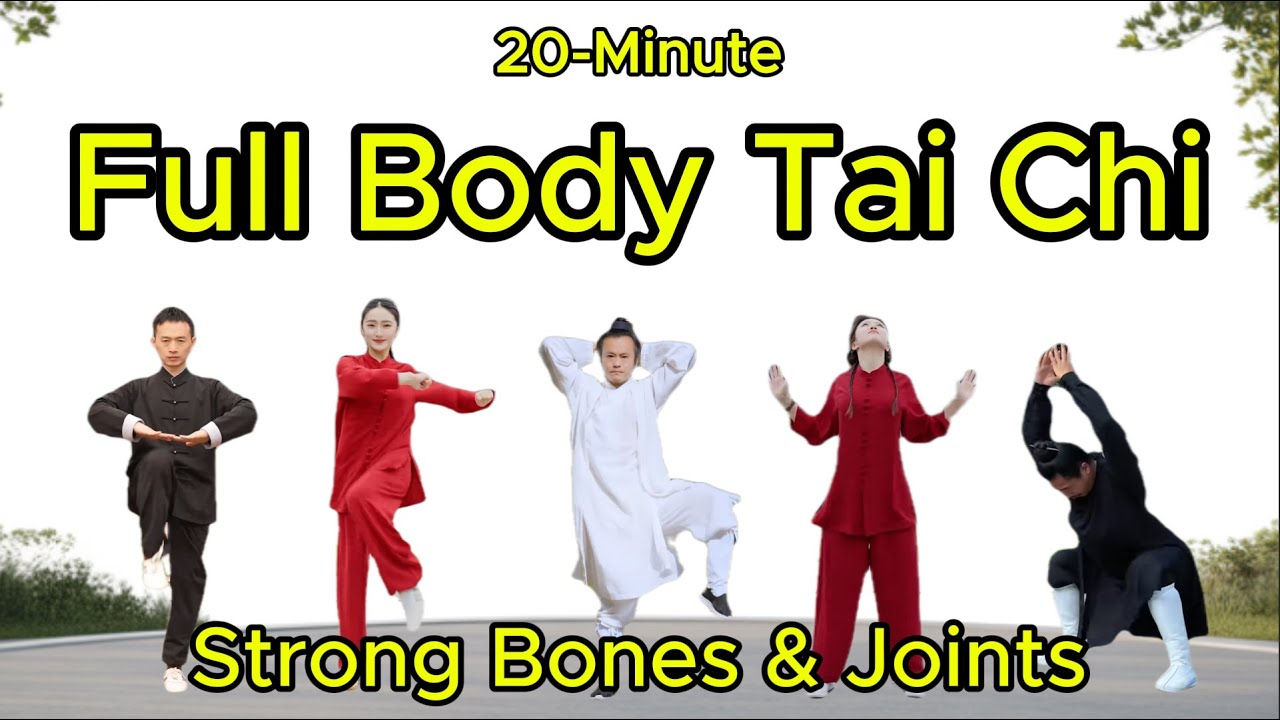 20-минутная тренировка тайцзицюань для всего тела в домашних условиях для людей старше 50 лет. Кр...