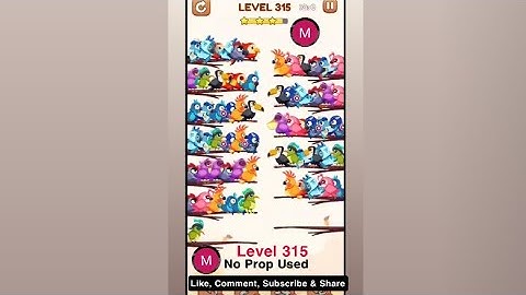 #bird #sort 2 #color #puzzle #level 315 #birdsort #colour #gaming #viral #trending #shorts #solution