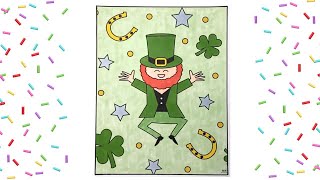 Coloring Happy Saint Patrick's Day Leprechaun/ Coloring Page with Markers/ Speed Coloring Time Lapse