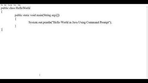 HelloWorld in Java Using Notepad and Command Prompt By Rajat Modwil