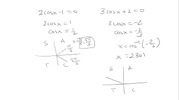 7cosx-3=0, 6cos^2x+cosx=2