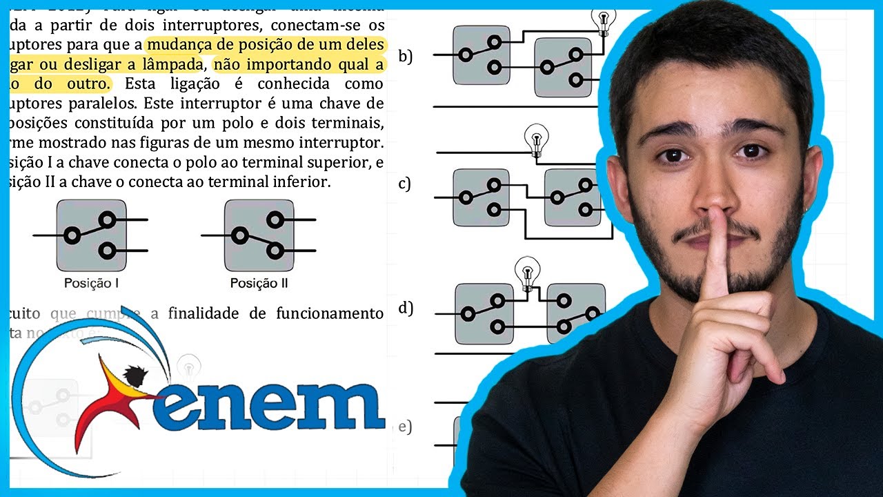ENEM 2012 - Para ligar ou desligar uma mesma lâmpada a partir de dois interruptores, conectam-se os