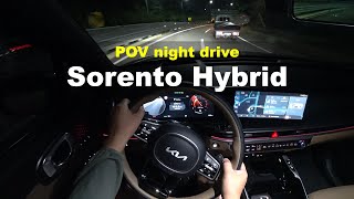 2024 KIA Sorento Hybrid AWD POV night drive