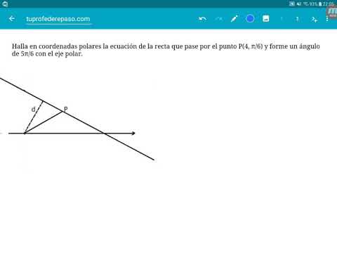 Recta En Coordenadas Polares Youtube