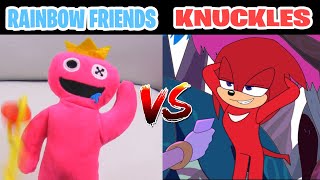 Zero Two Dodging meme | KNUCKLES VS PINK RAINBOW FRIENDS