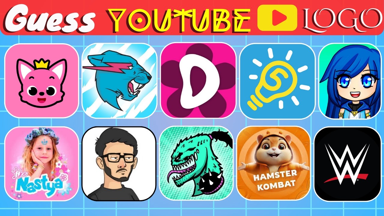 ❓ Guess The YouTuber By Logo 🎥🤩 | Fun Quiz 2026 | TOP QUIZ | TOP YOUTUBER | QUIZ BOOK #firstvideo