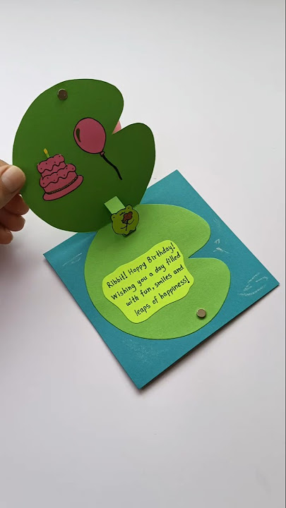 DIY Frog Birthday Card 🐸 | Cute Handmade Greeting Idea 🎂🎈 #shorts #birthdaycard