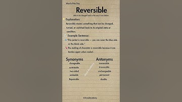 Word of the Day Quiz: What Does "Reversible" Mean? #english #vocabulary #words #shorts #shortsvideo