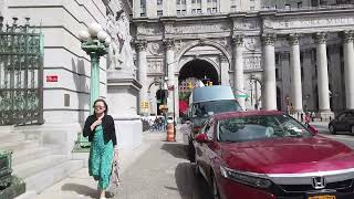 Walking around ONE POLICE PLAZA MANHATTAN, New York City