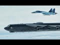 Ukrainian fighter jets fly alongside us b52 bombers