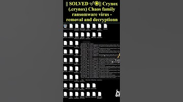 Crynox (.crynox) Chaos family ransomware virus #shorts #trending #crynox