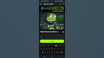 Memes Lab Bot Daily Memecoin Cipher Code 31 October 2024 #memecoin #memeslabbot #games