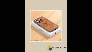iPhone case Luxury Deer Leather with Lens Glass Bumper for iPhone 14 13 12 Pro Max