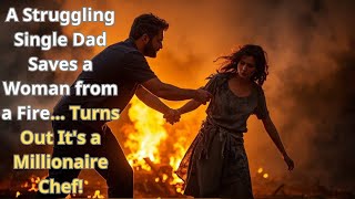 a struggling single dad saves a woman from a fire–turns out it's a millionaire chef !