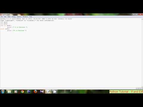 python tutorials 5 - if and elif condition