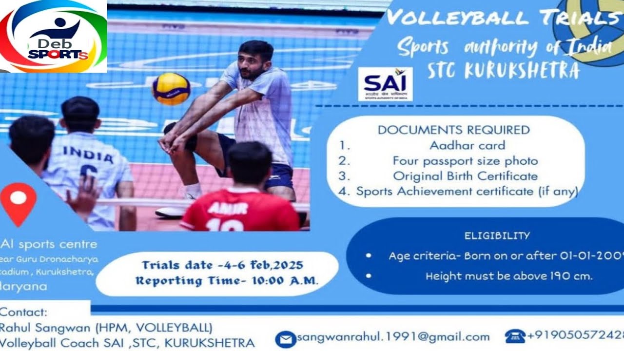Volleyball Sports Selection Trial SAI CENTRE Kurukshetra.SAI Centre ...