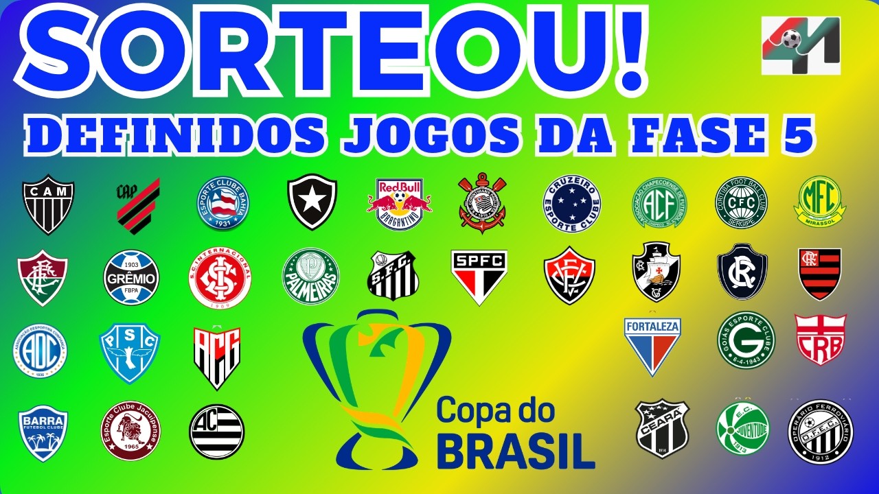 SORTEOU!¹ DEFINIDOS OS JOGOS DE IDA E VOLTA DA COPA DO BRASIL FASE 5 ...
