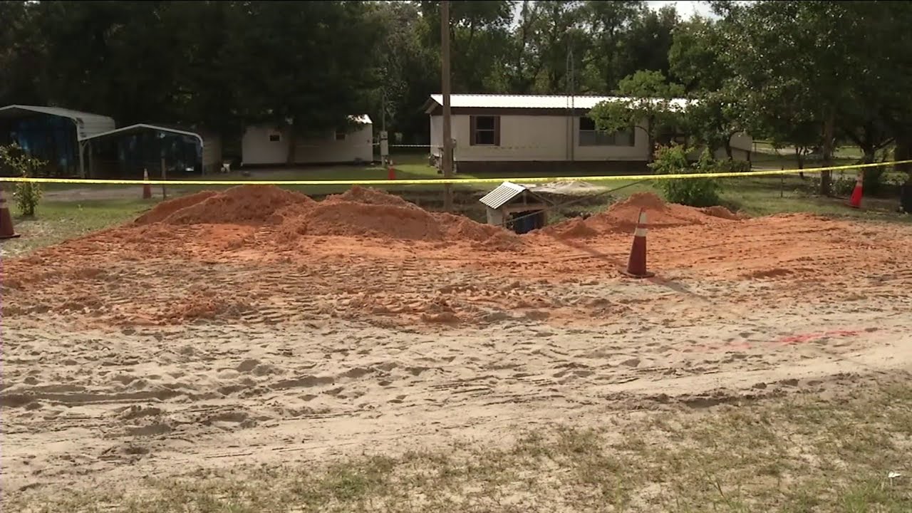 newspaper mockup Sinkhole measuring 60 feet across opens up in Keystone Heights