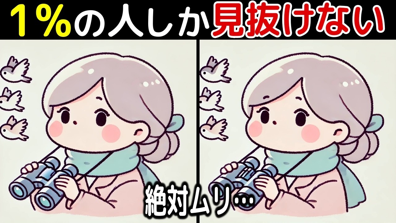 【間違い探し脳トレクイズ】60代以上のシニア・高齢者向け！50代でも難しいけど面白い【初級、中級、上級、最後に特別クイズ！】