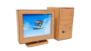 How To Make Computer With Cardboard DIY CPU Classic Mini Computer Part. 2