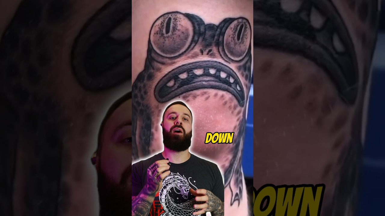 Creative tattoo design mixed with bodypart movement 👌🏼😂 