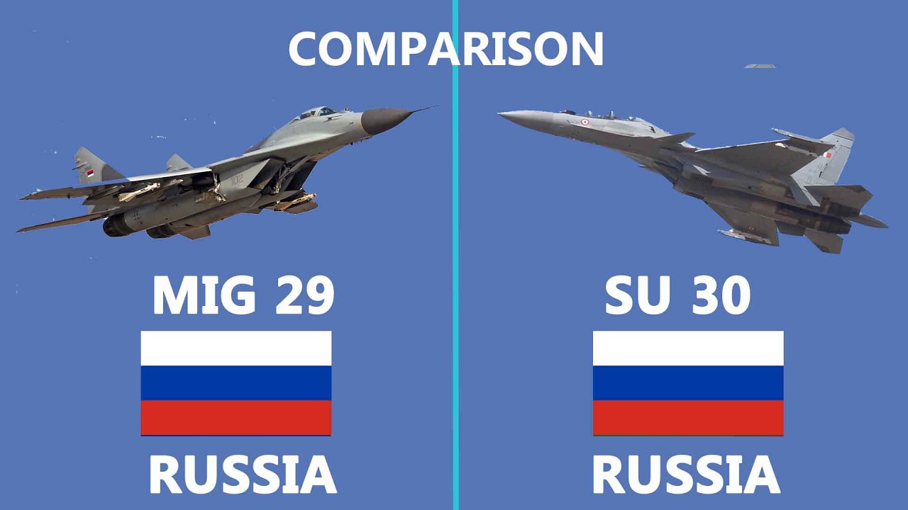Comparison between Two legend plane su-30MKI and MIG-29 - YouTube