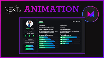 🔴 #12 : Framer Motion - Animation  Developer Portfolio using Next JS | TypeScript | Tailwind CSS |