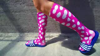 Hocsocx Pink Polka Dot Liner Sport Socks