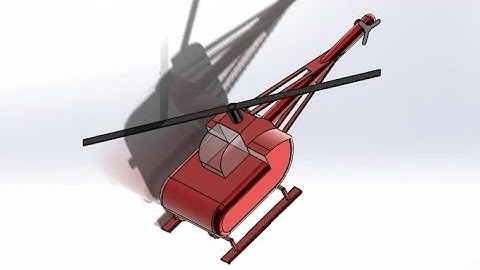 How to draw Helicopter in solidworks | solidworks tutorial | Animation of rotating blade