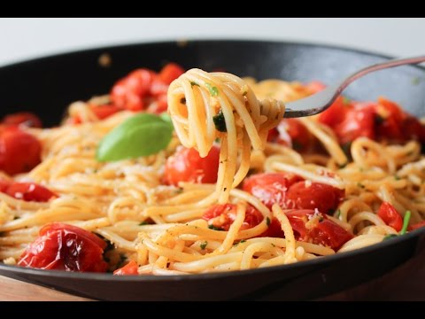 How To Make A Garlic And Cherry Tomato Pasta Dish - By One Kitchen Episode 502