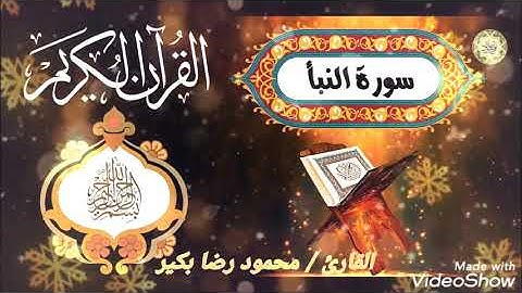 سورة النبأ  القارئ محمود رضا بكير