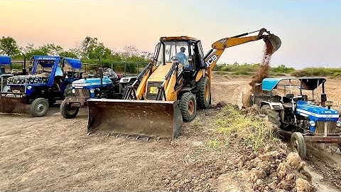 JCB 3dx Backhoe Loading Mud in Mahindra 475 di tractor JCB khudai work video JCB #jcb #jcbtractor