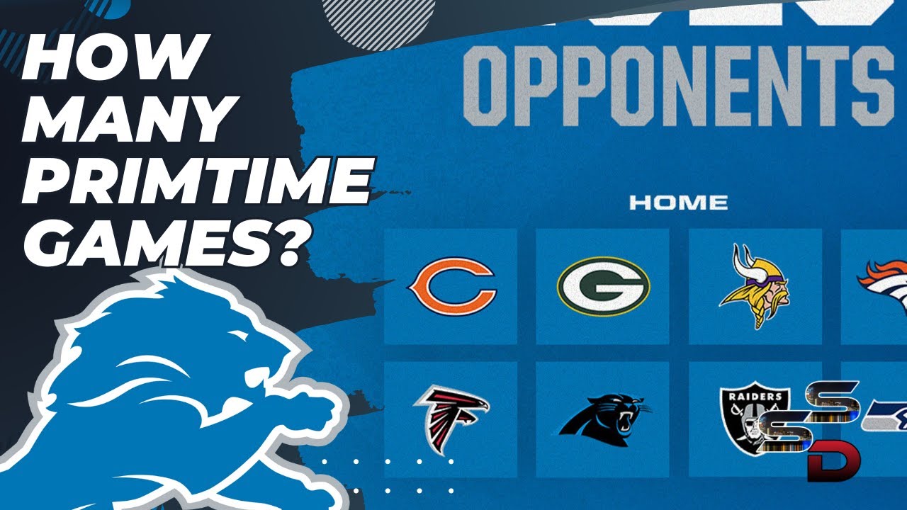 How Many PRIMETIME games will the Detroit Lions have in 2023? YouTube