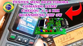NOVA PLACA CONTROLADORA MINI REPETIDORA V11.0 COM QUANSHENG UV-5R PLUS - DTMF A 2KM FUNCIONA MESMO?