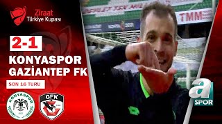 Konyaspor 2 - 1 Gaziantep FK MAÇ ÖZETİ (Ziraat Türkiye Kupası Son 16 Turu Maçı) / 13.01.2021