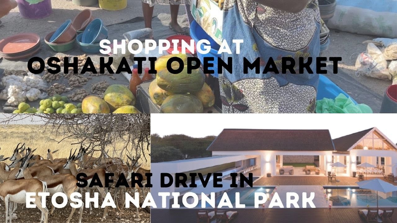 SHOPPING AT OSHAKATI OPEN MARKET//SAFARI SELF DRIVE IN ETOSHA NATIONAL PARK // //EMANYA GAME