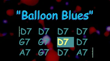 Balloon Blues, backing Track for Guitar, D major, 12 bar Blues, 120 bpm. Play along and enjoy!
