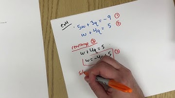 Substitution method for solving linear systems part 3/4