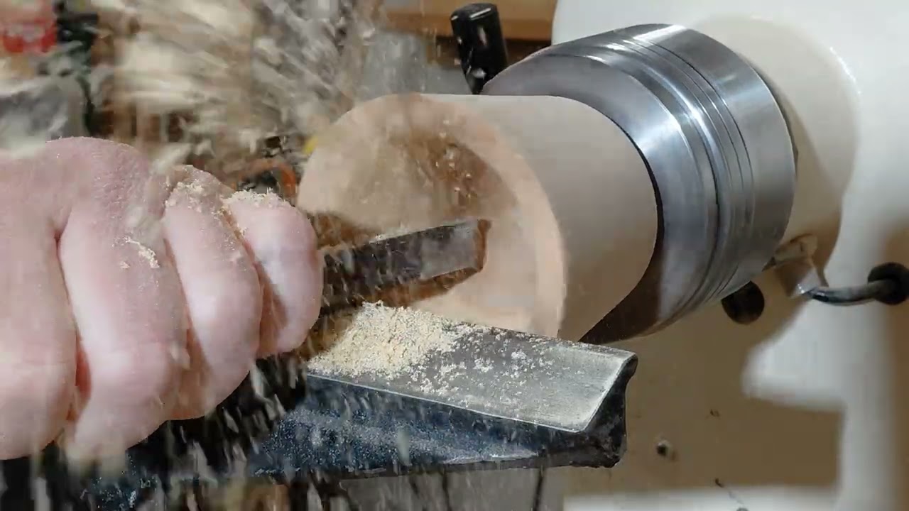 Turning a black locust cup