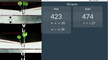 Testing dart throw recognition connected to the scoreboard