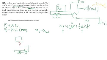 6-127 Static friction and acceleration