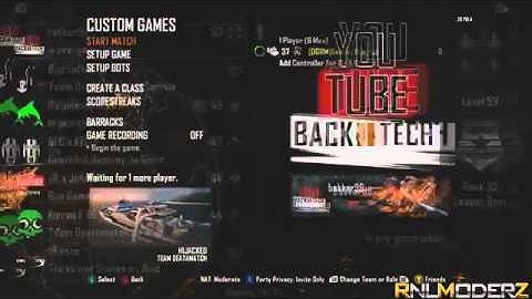 Black Ops 2 XP Lobby Glitch - Online XP in Custom Games With Bots Easy Tutorial (Xbox 360/PS3)