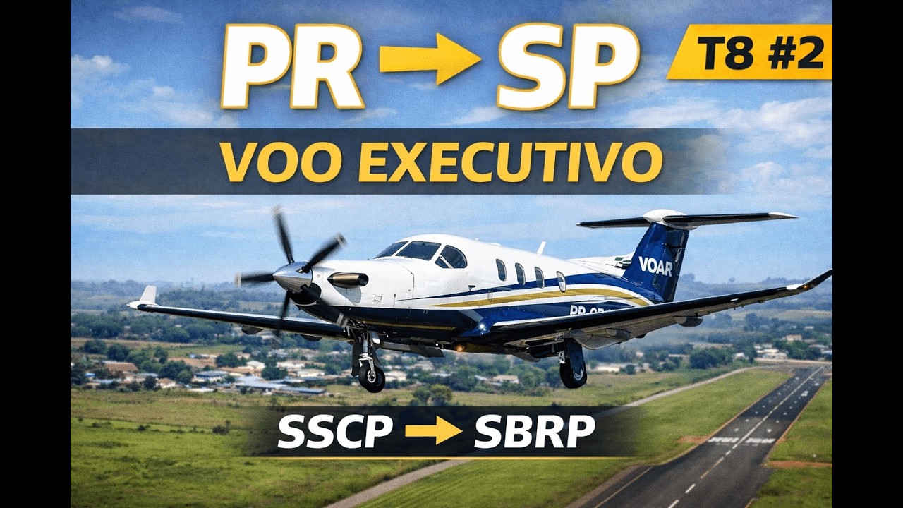 Jornada Executiva T8 #2 | PC-12 VOAR: Cornélio Procópio (SSCP) ➜ Ribeirão Preto (SBRP)