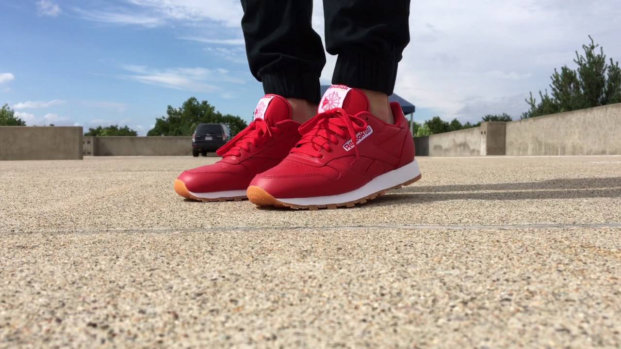reebok classic leather gum red