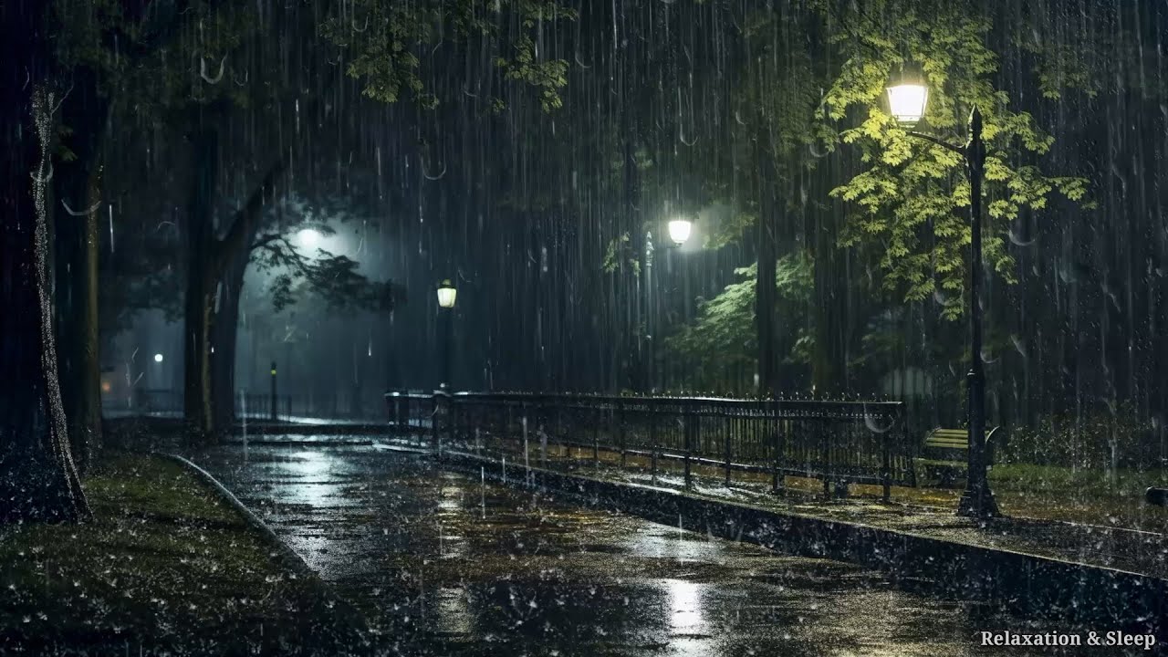 Pioggia Rilassante per Dormire - Suono di Pioggia e Tuoni di notte ...